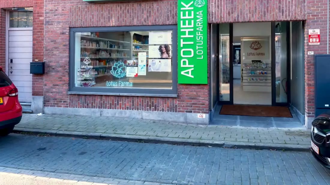 LotusFarma pharmacy storefront, Izegem
